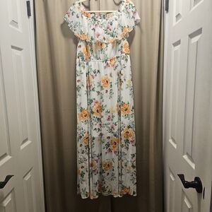 Floral Off-Shoulder Maxi Dress